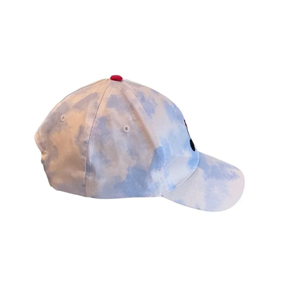 Disney Tie Dye Minnie Mouse Hat Blue White Adult NWOT